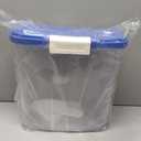 10-15 Lbs Dog Food Storage Container Airtight - Slim Pet Cat Food Container with Lid, Scoop and Cup - Clear Plastic Dry Food Storage Bin for Dogs, Cats, Bird Seeds, Kibble, Pellets, Rice, Flour, Blue