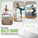 Portable Folding Exercise Bar for Barre, Balance and Ballet Home Workouts, Strong Freestanding Stable Design