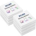 ZCZN Small Sticky Notes, 2in x 2in, 100 Sheets/Pad, 8 Pads/Pack, White