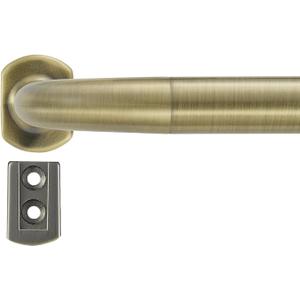 Splicing Room Darking Curtain Rods for Windows 28-84, 1inch Diameter Wrap Around Adjustable Drapery Blackout Curtain Rod, Antique Bronzel