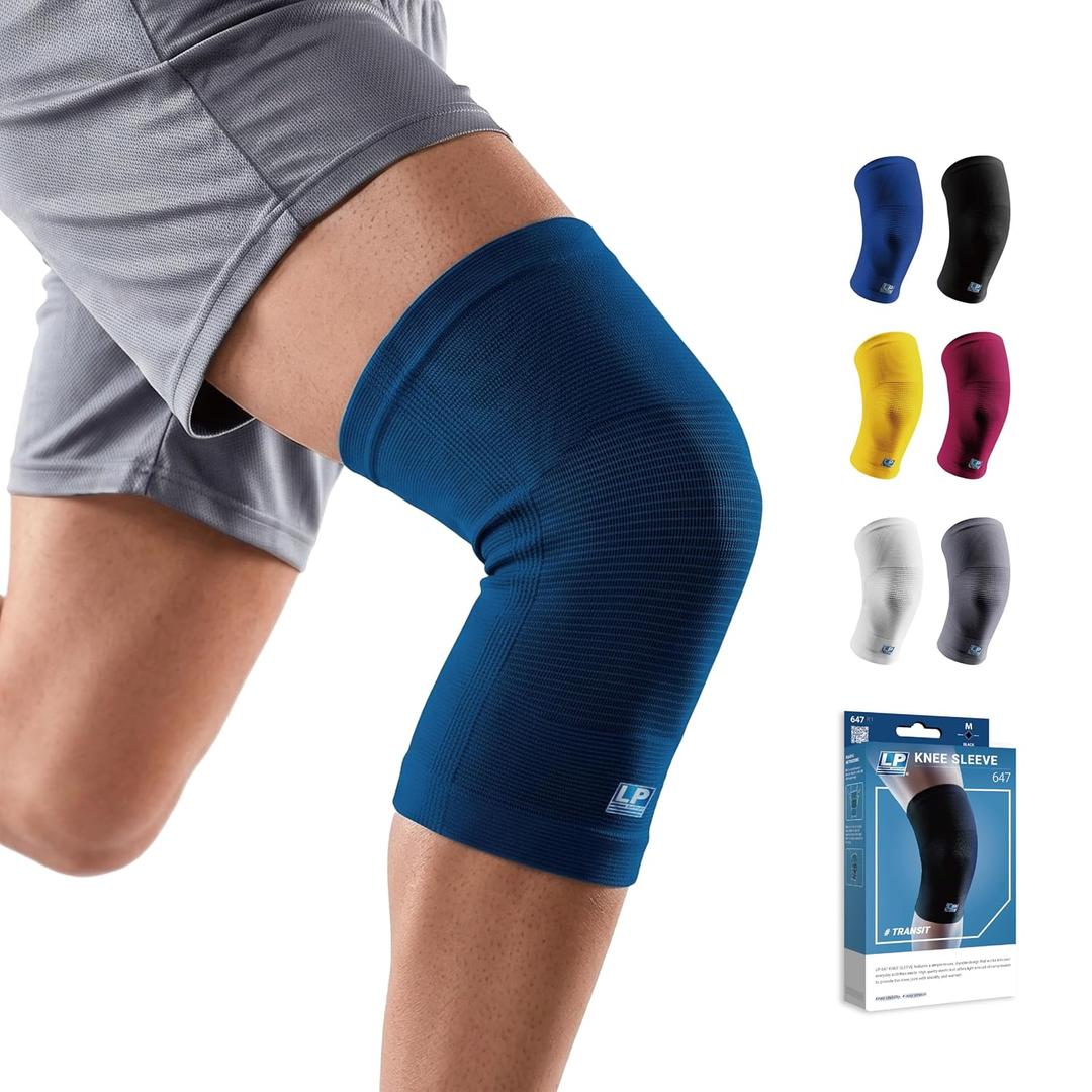 LP 647 Knee Brace For Arthritis Pain, Knee Pain Relief, Injury Recovery - Knee Sleeve For Weightlifting, Basketball, Hiking, Biking, Running, For Men Women (Dark Blue, L, 1pcs)