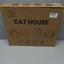 Apasiri Indoor Cat Houses for Indoor Cats, Warm Insulated Covered Cat Cave for Indoor Cats House, Strong Scratch-Resistant Capacity, Sturdy Fiber, Compatible with Heating Pads, Cat (Beige1)