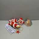 Leitee 3 Pcs Electric Santa Claus Decoration - Rope Ladder Parachute Somersault Musical Santa Climbing Ladder Plush Doll Figurine Christmas Tree Hanging Ornaments Xmas Gift