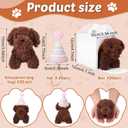 20 Pcs Mini Stuffed Animals Set Includes 20 Birthday Hats 20 Kraft Paper Boxes for Animal Theme Birthday Party Supplies Favors Gifts(White,Cute)