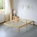 Hanidre 12 Inch High Bamboo Wood Heavy Duty King Size Bed Frame with Metal Slats Support, Platform King Bed Frame No Box Spring Needed, Easy to Install, Noise Free, Sturdy
