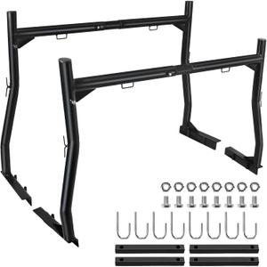 Forwode Non-Drilling Truck Ladder Rack, 800 Lbs Extendable Truck Bed Rack Fits for 46-72 Inches Wide Truck Bed, Adjustable Pickup Truck Bed Ladder Keyak Rack for Most Truck