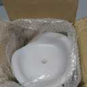 Homemory 6.3" x 8" Extra Large Outdoor Waterproof Candle with Auto 6-Hour Timer, Big Flameless Candle, Extra Wide and Tall Pillar Candle Battery Operated, White Plastic Made, Long Last for Months