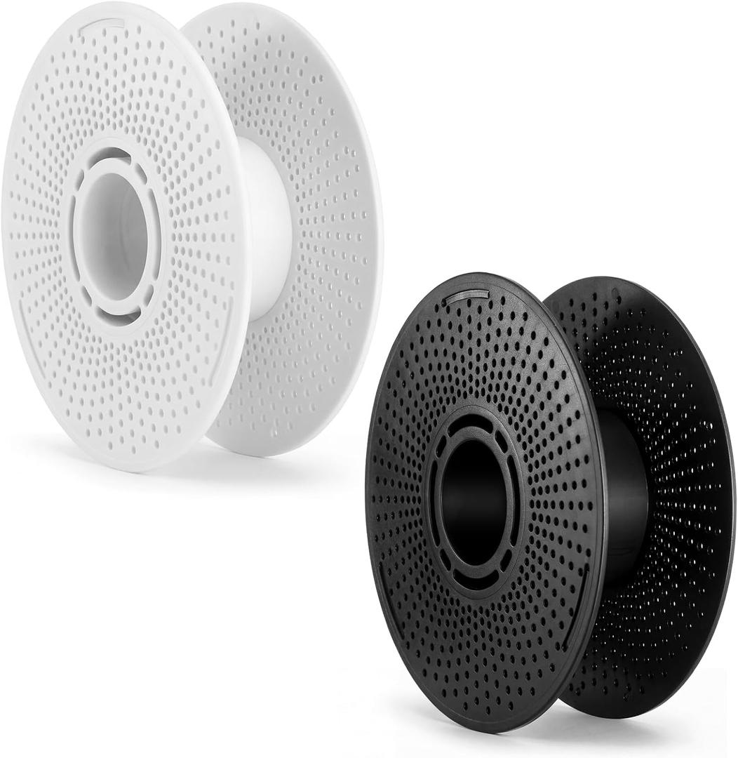 Xuhal 2 Pcs Detachable Filament Spool Compatible with Bambu Lab 3D Printer AMS, Reusable Filament Reel Holder Fits Pla, Petg, Abs, TPU Compatible with X1, P1, A1/a1 Mini, Black and White