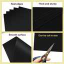 25 Pcs Black Poster Board 22" x 28" Paper Bulk, ROOKEA 250 GSM Vision Poster Boards for School Arts Craft Projects Presentations Drawing Scrapbooking Blank Graphic Display