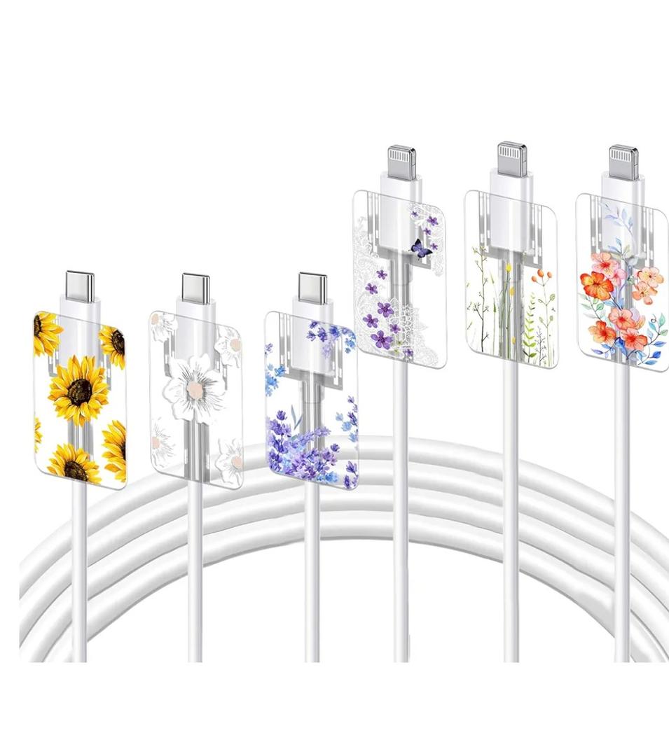 Cute Floral Cable. 5 pcs.