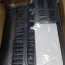 Greenual Black Bamboo Dish Drying Rack with Utensil Holder, 2 Tier Collapsible Dish Rack, Wooden Dish Racks for Kitchen Counter, Folding Drying Holder with Absorbent Dish Drying Mat