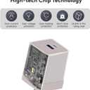 30W USB C Charger Block, 2 Port Fast Charging Block, Foldable GaN USB C Wall Charger, for iPhone 16/15/14/13/12 and Other Series, iPad Pro/Air/Mini, Pixel, Galaxy (Pink)