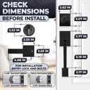 Front Door Lock Set with Deadbolt Zinc Alloy Body with MultiLayer Plating | Matte Black Front Door Handle and Deadbolt Set with Smooth, Quiet Turn Rust-Resistant, Reversible for Left and Right
