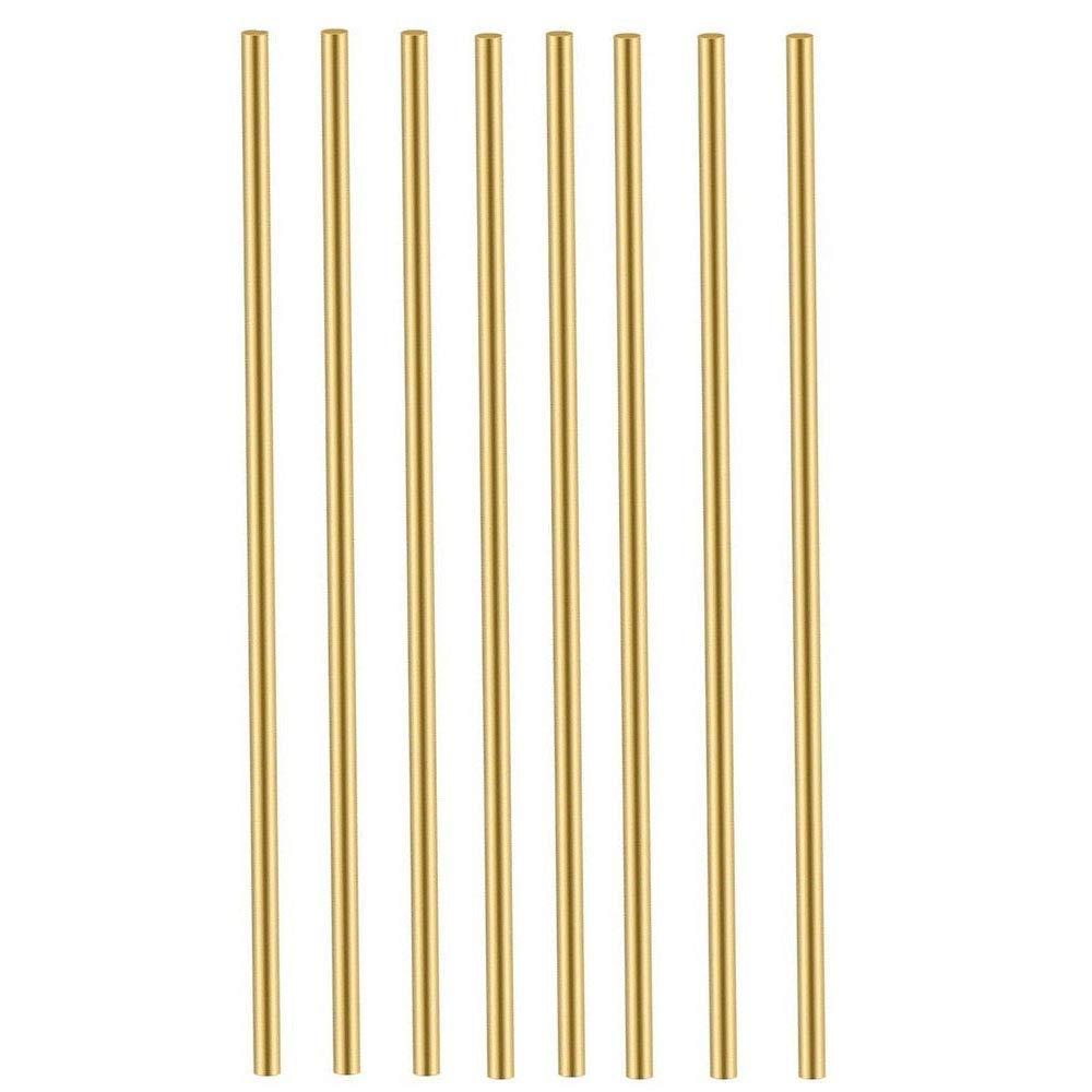 8 PC Brass Round Stock Lathe Bar Stock Kit Stock Solid Bras s Rod 1/8 Inch in Diameter 12 Inch in Length (3.18 mm)