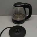 OVENTE Electric Kettle, 1.5L Borosilicate Glass Countertop Water Heater and Boiler for Coffee or Tea, BPAFree, Auto ShutOff, BoilDry Protection, Removable and Washable Spout Filter, Black KG83B