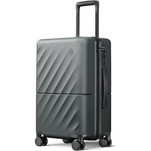 Carry On Suitcase, 20 Inch Carry-On Luggage with Double Spinner Wheels, Anti-Burst Zipper, Hard Case PC Suitcase Carry On, Lightweight Travel Luggage, TSA Approved (Slate Grey, Hudson)