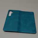 SUANPOT for Samsung Galaxy S24 5G Wallet case with RFID Blocking Credit Card Holder,Flip Book PU Leather Protective Cover Women Men for Samsung S24 Phone case Blue Green