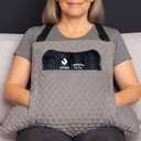 Hysterectomy Pillow for Abdominal Surgery - Post Hysterectomy Recovery Must Haves - Tummy Pillow, After Abdominal Recovery Products for Women (Grey Star Lounger With Straps)