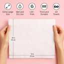 grace & stella Face Towels Disposable - Travel Essentials - Ultra-Soft & Absorbent Face Wipes Towelettes - XL Facial Towels for Cleansing & Makeup Removal - Lint-Free Facial Tissue - Vegan (60 Count)