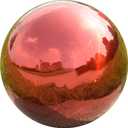 Nerien 8 Inch Gazing Ball, Stainless Steel Garden Mirror Globe, Polished Ornament Sphere, Hollow Floating Reflective Hemisphere, Home Outdoor Pond Housewarming Swimming Pool Decoration Gift, Red