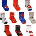 Marvel Spiderman Boys Socks - 10-Pack Decorative Toddler Socks with Amazing Legends Design