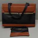 LOVEVOOK Laptop Bag for Women, Black- Brown
