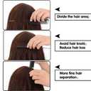 Patelai 30 Pieces Parting Comb for Braids Steel Hair Pin Rat Tail Carbon Fiber Heat Resistant Teasing Combs with Stainless Steel Pintail(Black, Silver)