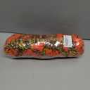 Fake Mums Artificial Fall Hanging Flowers for Outdoors Decoration, 2 PCS Fake Silk Morning Glory with Brown Eucalyptus UV Resistant Plants for Wall Home Porch Patio Balcony Yard Decor (Orange)