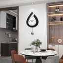 Large Wall Clock for Living Room Decor Big Pendulum Modern Wall Clock Silent Non Ticking Battery Operated 28.7 Inch Clock for Kitchen Bedroom Bathroom Office Indoor Home Decorative