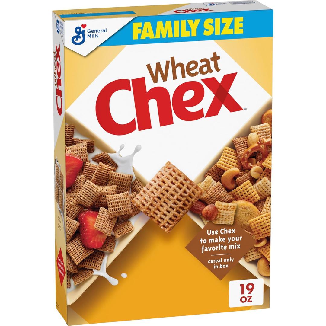 Wheat Chex Breakfast Cereal, Homemade Chex Mix Ingredient, Family Size, 19 oz (EXP 08/04/27)