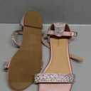 SheSole Women's Sparkly Rhinestone Strappy Flat Sandals Bridal Wedding Dress Shoes Champagne. Size 8