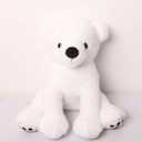 Plush White Teddy Bear, Soft Stuffed Animal, 10 Inch, Cuddly Plush Toy, for Children