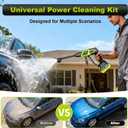 Highsam Cordless Handheld Washer,1500PSI Brushless Portable Cleaning Tool | 24000mAh Batteries,6-in-1+Rotating Nozzle, Foam Cannon,Battery Operated Washer with 16.4FT Hose for Car Home Patio Garden