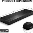 Floating Shelves for Wall,Over The Toilet Storage Cabinet-Set of 2 Black 24 Inch.Wall Shelves for Bathroom,Bedroom,Living Room,Kitchen-Modern Helf Display Organizer&Decor(Black,2pcs)