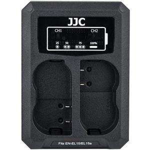 JJC EN-EL15 Battery Charger USB Dual Slot for Nikon Z5 II Z5II Z6III Z6 III Zf Z f Z6II Z6 II Z7II Z7 II Z6 Z7 Z5 D850 D780 D750 D610 D600 D500 D7500 D7200 D7100 D7000 D810A D810 D800E D800 Cameras (Black)