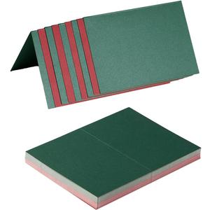 50 Pack Christmas Shiny Blank Folded Cardstock 5x7 Shiny Greeting Cards for Christmas DIY Cards, Greeting Cards (3x5)