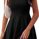 PRETTYGARDEN Cocktail Dresses for Women Summer 2026 Elegant Classy Spring A Line Sleeveless Mini Short Party Dress Pockets (Black,Medium)