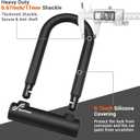 Sportneer Bike Lock: Heavy Duty Anti Theft Bike U Lock with 5ft Security Steel Cable - 17mm Shackle Bicycle U-Locks with 2 Keys & Mounting Bracket for Road Mountain Bike, Size 7.76''x5.02'', 1.64lb