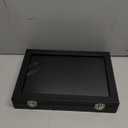 Large Enamel Pin Display Frame, 8" x 6" Shadow Box for Wall & Tabletop Display Case for Military Medals, Jewelry Pin Badge Collection, Rings