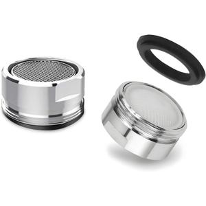 Bathroom Faucet Aerator 15/16 In Male Thread Chrome Solid Brass, Bathroom Sink Aerator for Sink Faucet Aerators M24 with Gasket