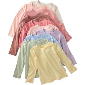 Unisex-Baby London 10-Pack Long Sleeve T-Shirts​ 100% Organic for Boys & Girls 12M