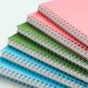 AHGXG Spiral Notebook 6 Pack - A5 Small Spiral Notebooks for Work, 5.7" x 8.22", 100GSM Thick College Ruled Paper, 160 Pages Spiral Journals for Women Men School Supplies, Pink Green Blue