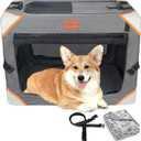 Collapsible Dog Crate-Portable Dog Crates for Small Medium Dogs,4-Door Portable Pet Travel Crate,Sturdy/Breathable/Comfortable,Indoor & Outdoor & Car Back Seat;Soft Dog Blanket (Medium (30"L x 21"W x 21"H))