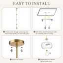 3 Pcs Gold Pendant Lights Kitchen Island 8.7in Clear Glass Shade, 8.7x8.7x5.1 inch