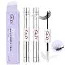 GAQQI Lash Bond and Seal + Remover 3 in 1 Set, 10ml Lash Cluster Glue Waterproof for Eyelash Clusters, 5ml Eyelash Remover Gentle Formula, Strong Hold for 72H+