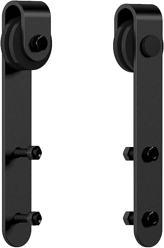 skysen Cabinet Sliding Barn Door Hardware Kit Super Mini Sliding Door Hardware for Wardrobe Cabinet TV Stand (ykd2-Roller Set)