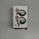 H&S Heavy Duty 75mm Caster Wheels for Trolley & Furniture  4 Casters with Brakes, Double Ball Bearing Swivel Heads, Black