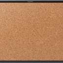 Quartet Cork Bulletin Board 48"W x 36"H Pin Board, Black Aluminum Frame (2304B)