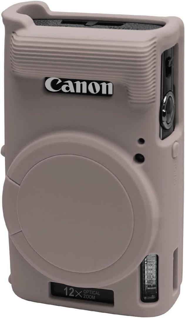 Easy Hood Case for Canon PowerShot IXY 650/ELPH 360 Camera, Soft Silicone Camera Cover with Removable Lens Cap, Slim Fit Anti-Scratch Carrying Protective Case Camera Body Skin Sleeve (Tiffany Pink)