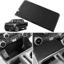 Center Console Compartment Cover for Ford F150 Accessories 2021-2024 2025, Lightning XLT 2022-2024 Interior Hidden Panel Secret Pocket Lid USB Hole(Fits into The Open Pocket in Front of The Shifter) (Black)